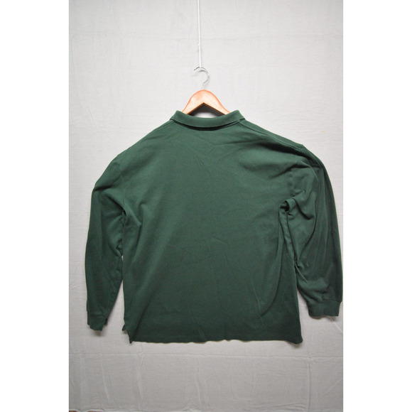 Polo Ralph Lauren Men’s XXL Long Sleeve Polo Shirt Green 100% Cotton - Picture 7 of 7
